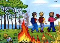 Стихи про пожарных для детей Четверостишие на тему спички огонь